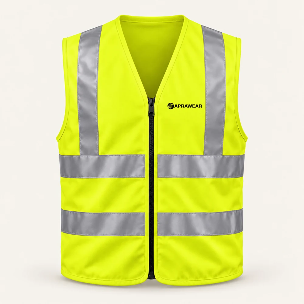 APRAWEAR hi-vis workwear example showing personalised branding