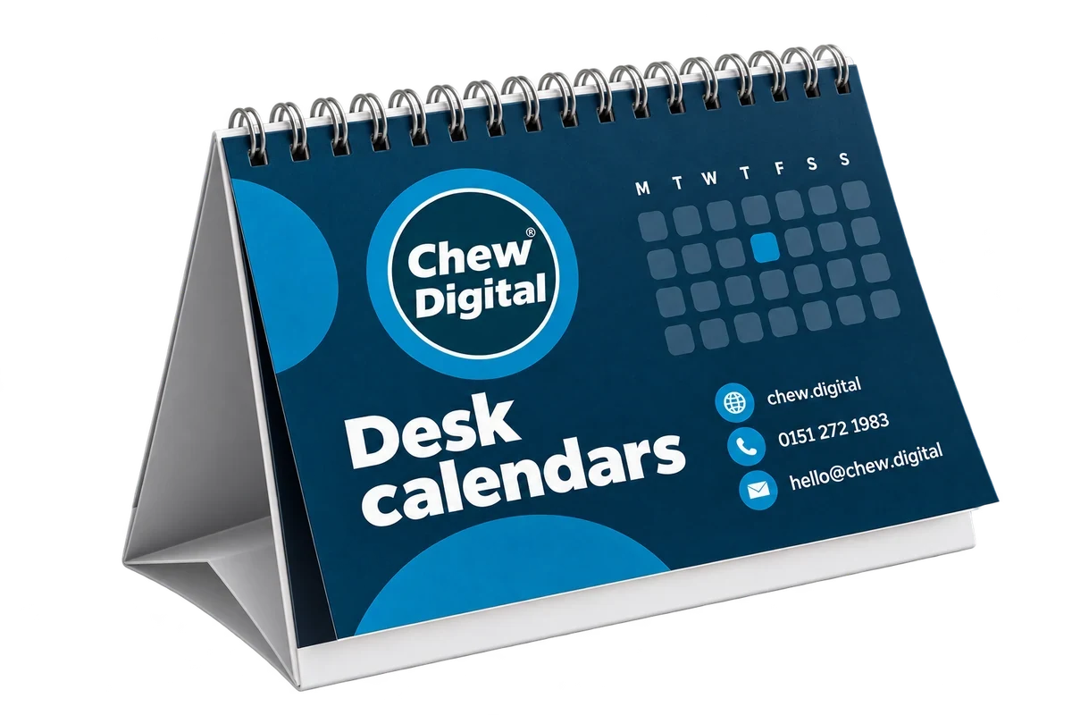 Chew Digital® desk calendars product mockup