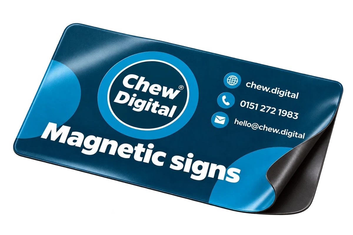 Chew Digital® magnetic signs product mockup
