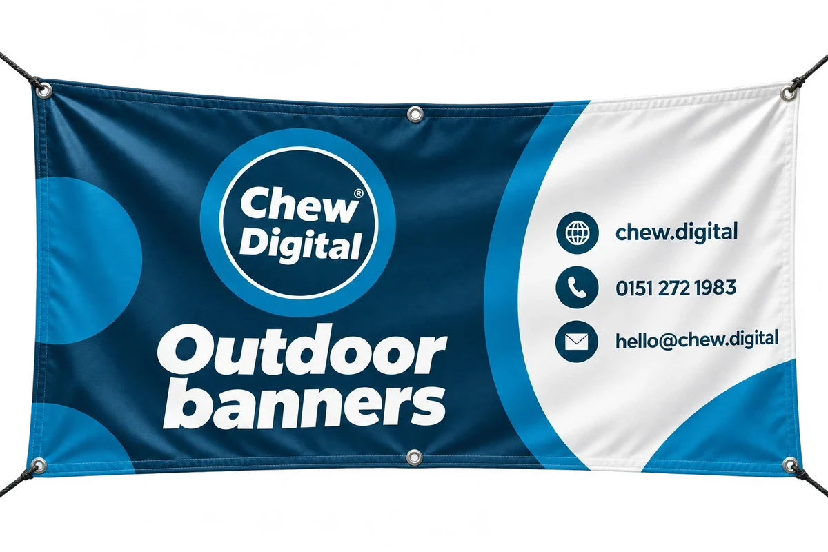 Chew Digital® outdoor banners product mockup