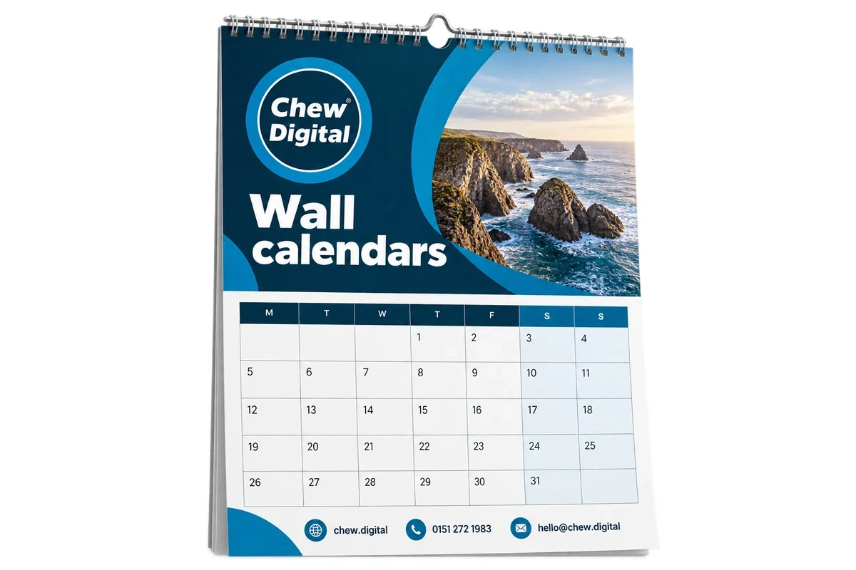 Chew Digital® wall calendars product mockup